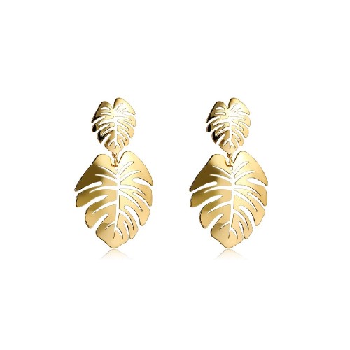 Le Château Monstera Pierced Earrings (#E20110)