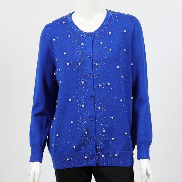 Lilia Diamante & Pearl Knit Cardigan (#WT900)