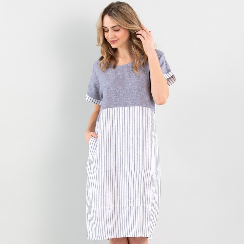 Marco Polo S/S Linen Dress (#YTMS09078)