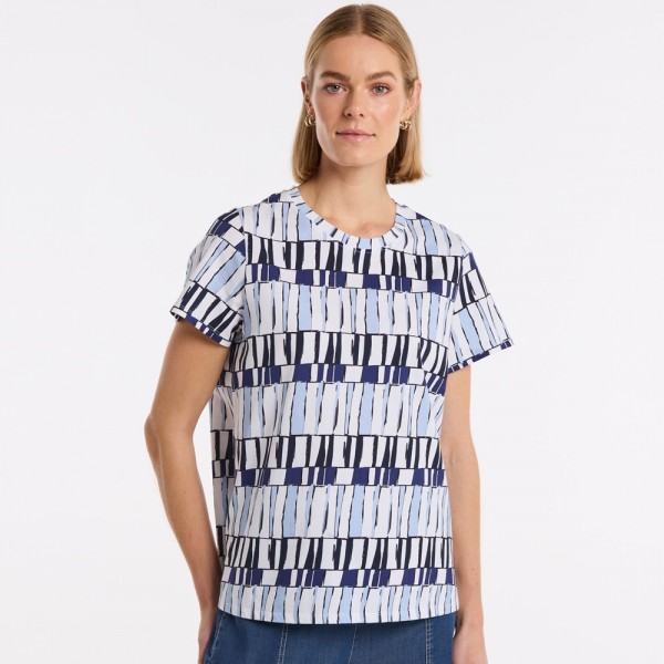 Marco Polo 'Abstract Stamp' Print Tee (#YTMS57476)