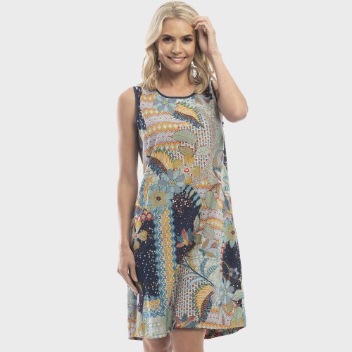 Orientique 'Lisbon' Reversible Shift Dress (#2118)